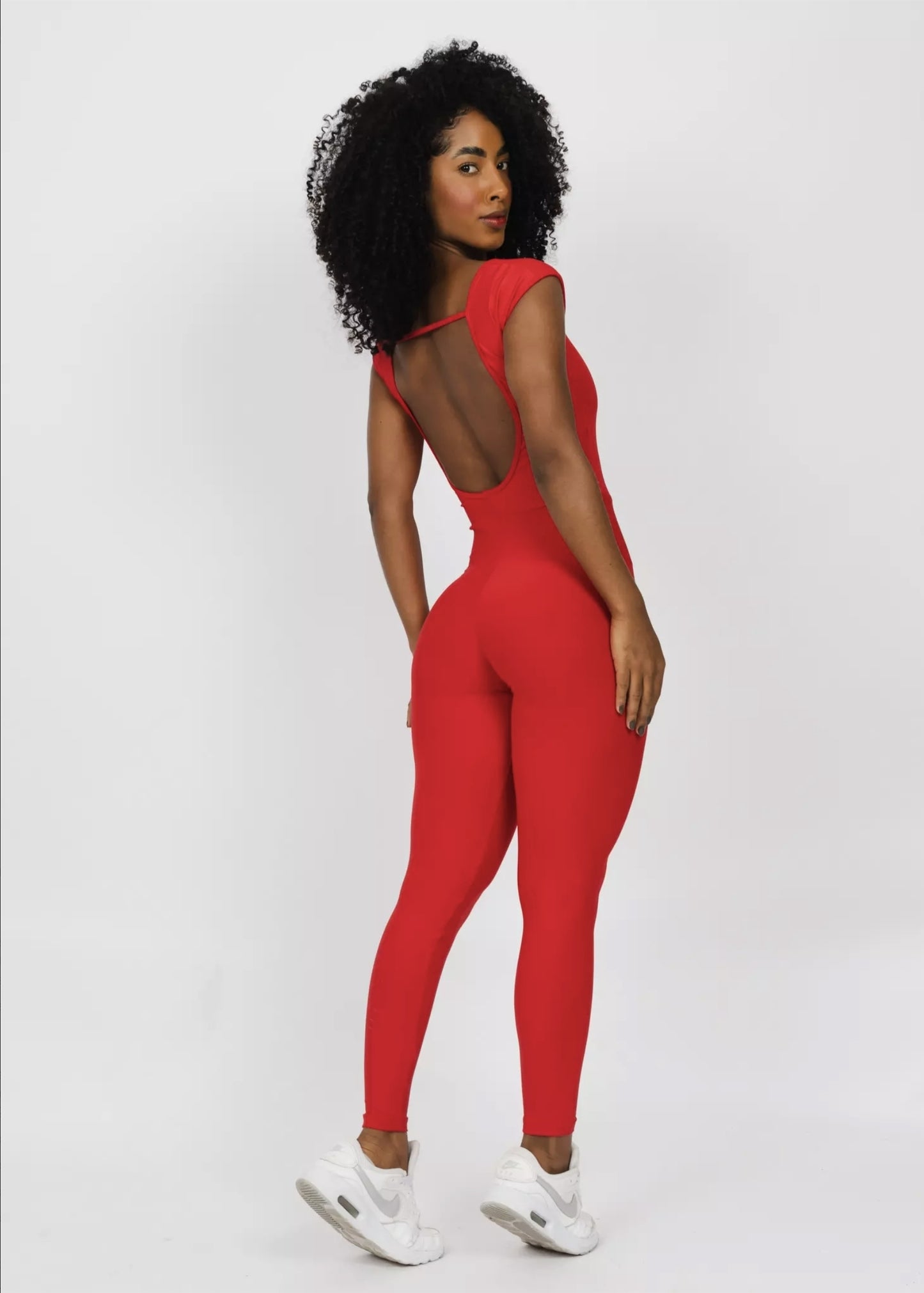 Macacão Fitness Woman - Giovana Suplex Vermelho