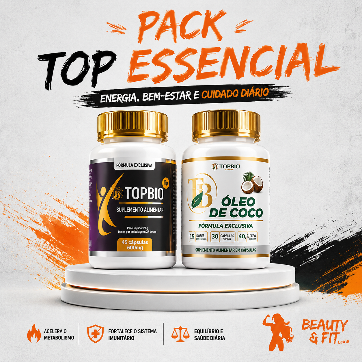 Pack Top Essencial — TopBio Lip + Top Óleo de Coco | Rotina Natural