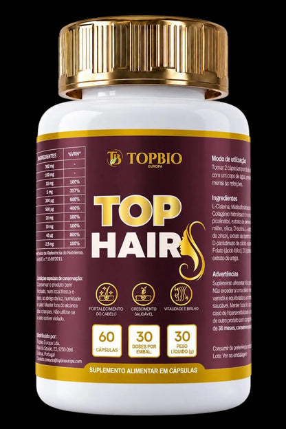 Top Hair TopBio — Cabelo, Pele e Unhas | 60 Cápsulas