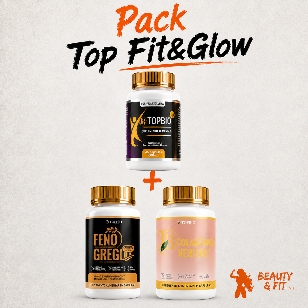 Pack Top Fit&Glow — Lip, Feno-Grego e Colagénio Verisol®