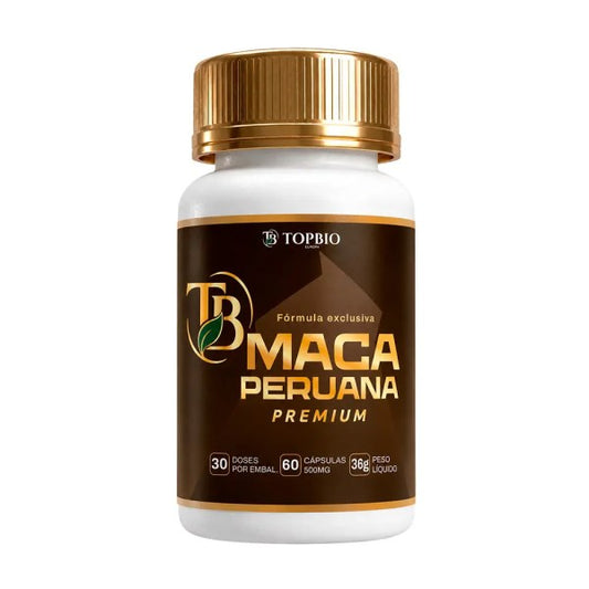 TopBio Maca Peruana Premium — Energia, Vitalidade e Equilíbrio Hormonal | 60 Cápsulas