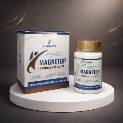 Magnetop — Complexo Quádruplo de Magnésio (Bisglicinato, Malato, Treonato, Taurato e Citrato) | 60 Cápsulas