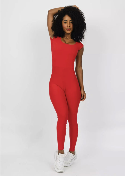 Macacão Fitness Woman - Giovana Suplex Vermelho
