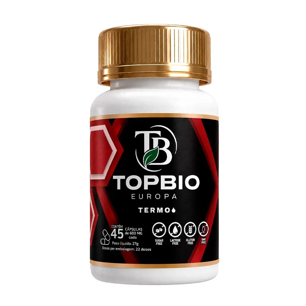 TopBio Termogénico — Fórmula Exclusiva con L-Carnitina, Guaraná y Cromo | 45 Cápsulas