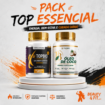 Pack Top Essencial — TopBio Lip + Top Óleo de Coco | Rotina Natural