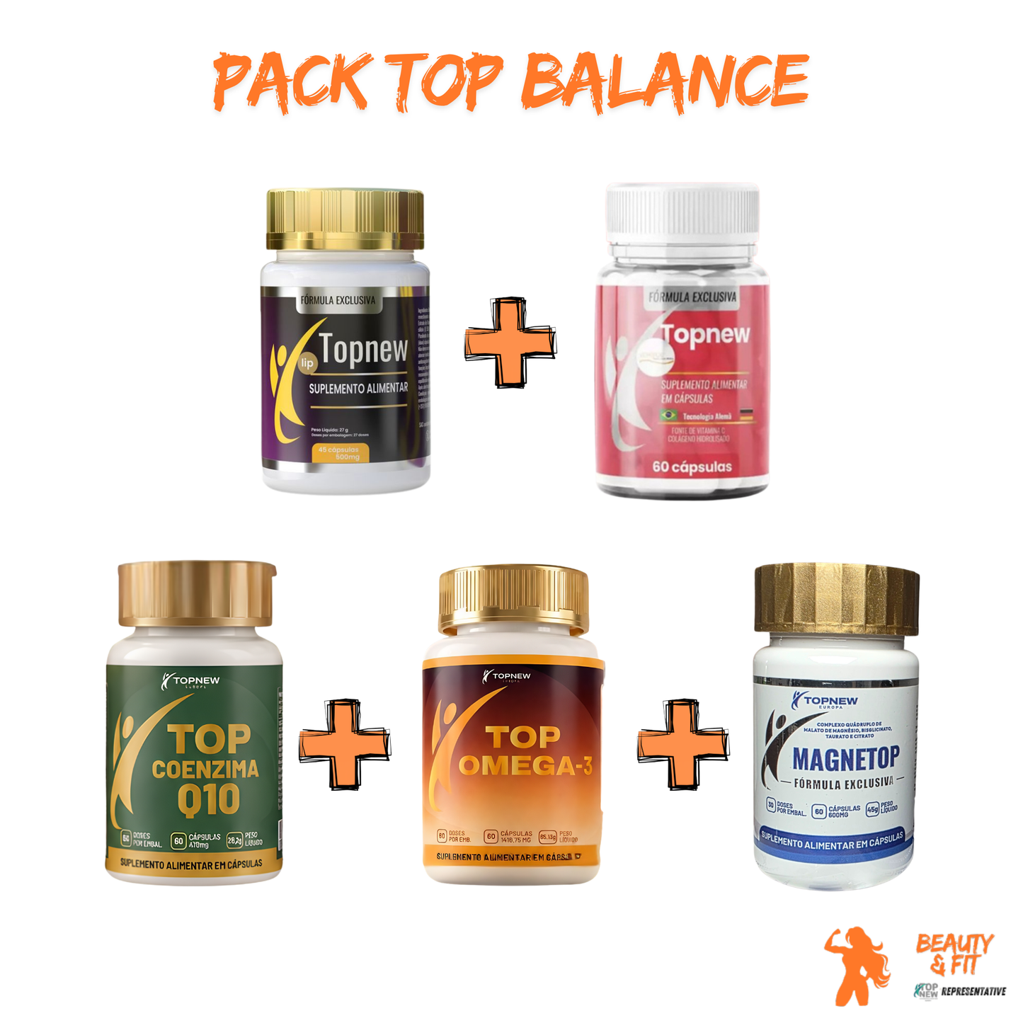 Top Balance — Balance and Maintenance Pack | Lip, Verisol®, Coenzyme Q10, Omega-3 and Magnetop