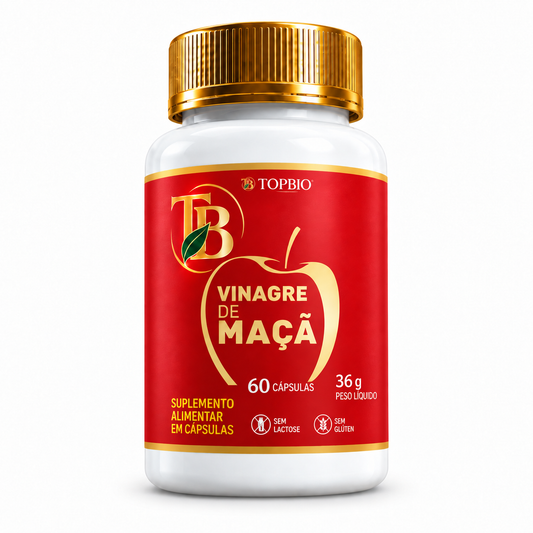 Frasco TopBio Vinagre de Maçã, 60 cápsulas, 36 g
